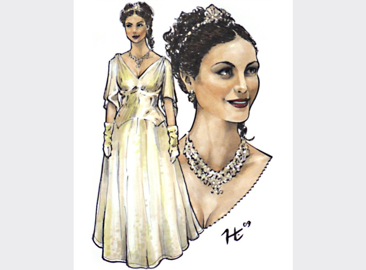 Portrait of Morena Baccarin in her role as Inara from Firefly. Done in a sketchbook for a huge fan of the TV show at the San Diego Comicon. Roughly 5 x 7, Pigma Micron pens and Copic Markers.